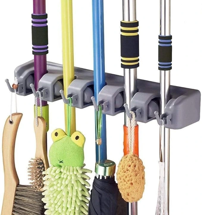 wall mounted brooms toiletries organizer rack