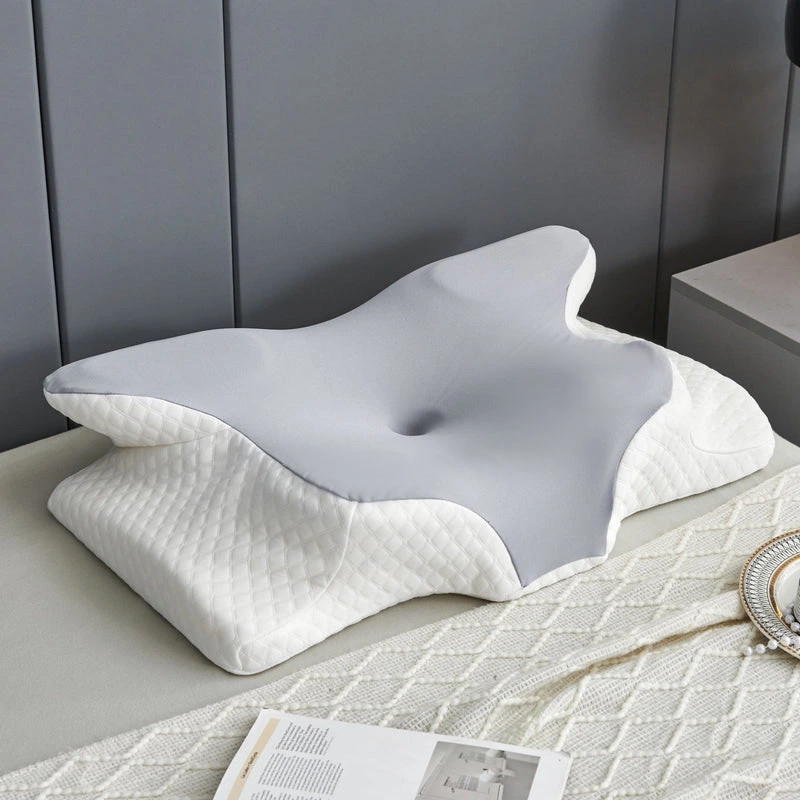 ergonomic butterfly shape cervical memory foam pillow